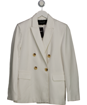 Paper London White Linen Blazer UK 12