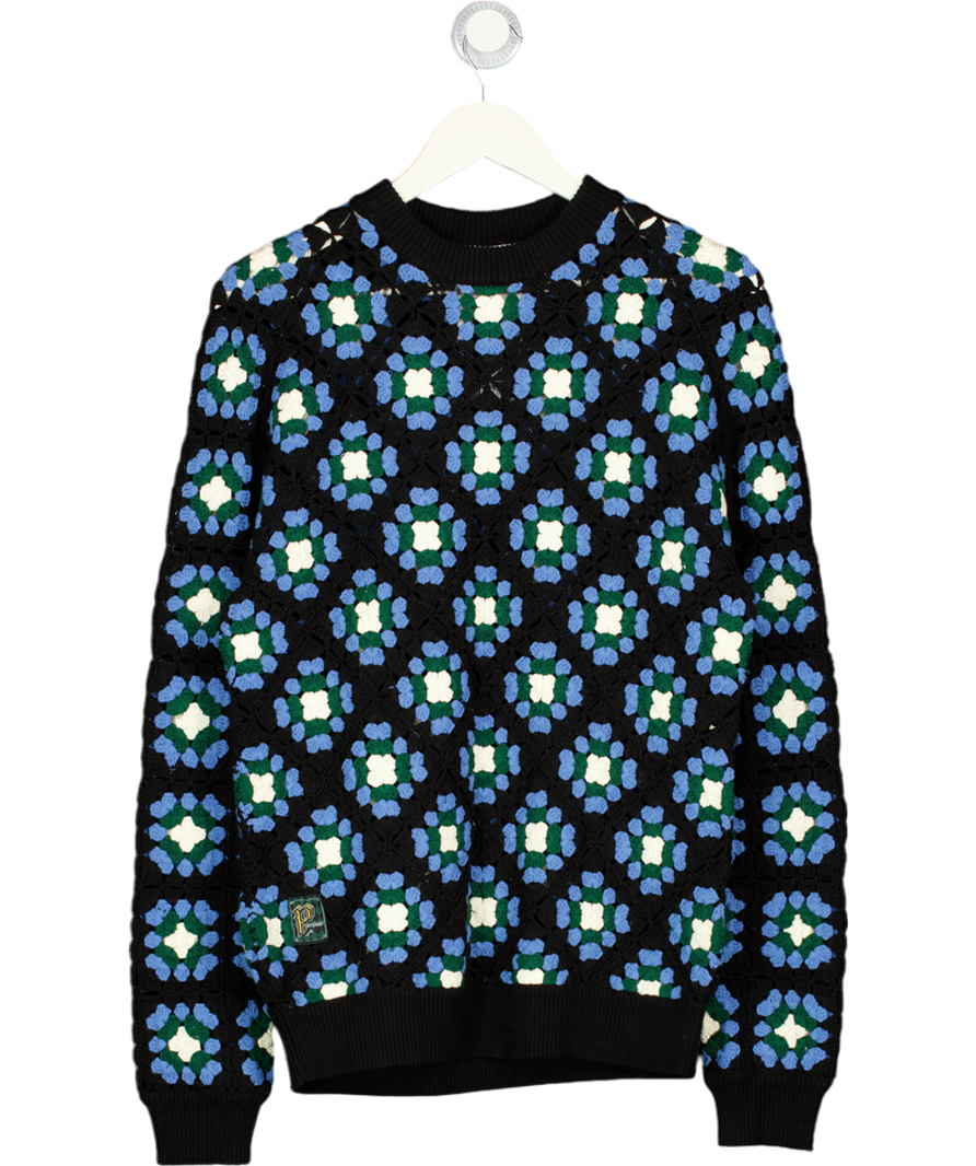 Percival Black Crochimond Limited Edition Crochet Jumper UK S
