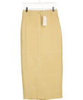 NA-KD Beige Style Faux Suede Midi Skirt UK 6