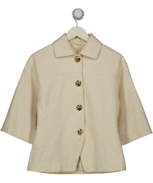 & Other Stories Cream Textured Jacket UK XS