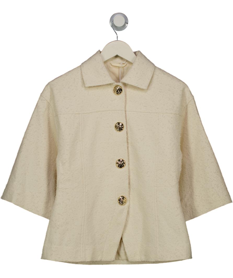 & Other Stories Cream Textured Jacket UK XS