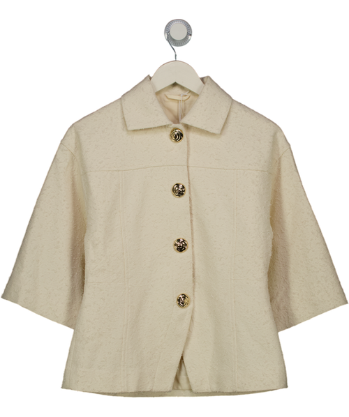 & Other Stories Cream Textured Jacket UK XS