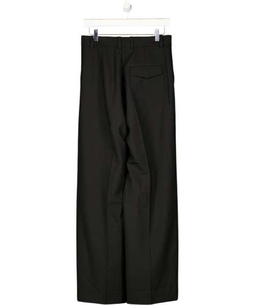 ARKET Black Wool Twill Straight Leg Trousers Eu38 UK 10