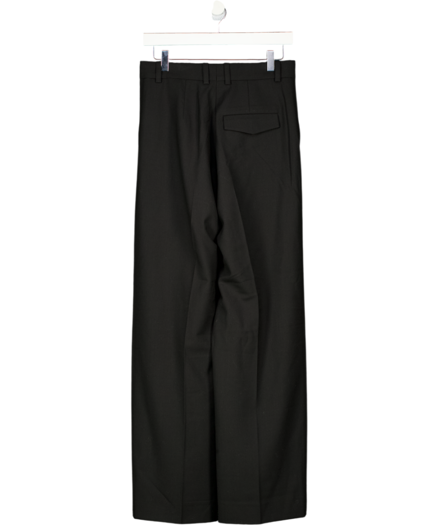 ARKET Black Wool Twill Straight Leg Trousers Eu38 UK 10