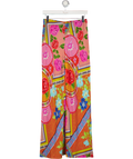 SPELL Multicoloured Floral Print Flare Trousers UK S