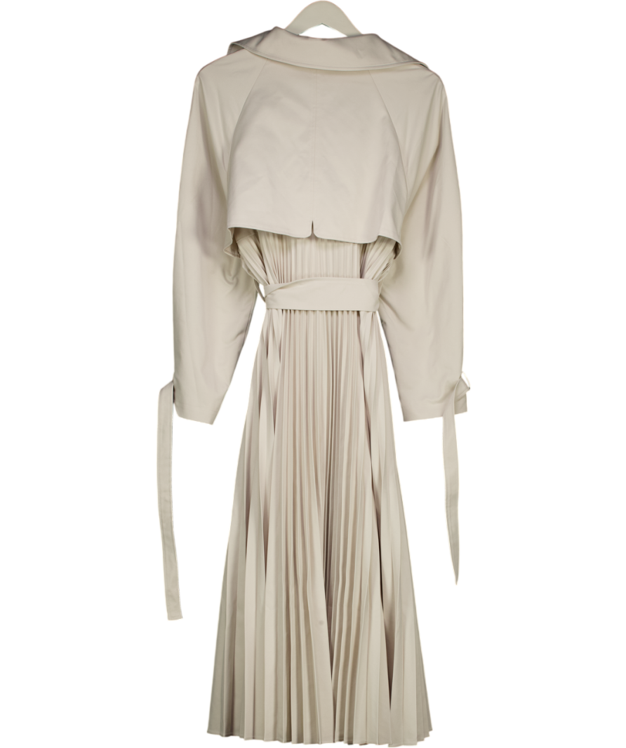 COMMENSE Cream Belted Double-breasted Trench Coat UK S