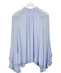 & Other Stories Blue Gathered Blouse UK S