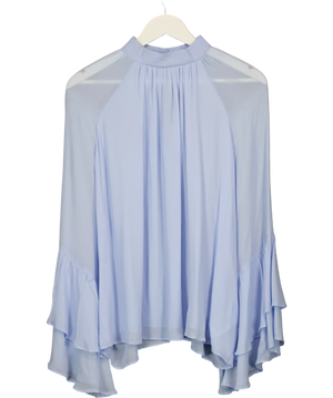 & Other Stories Blue Gathered Blouse UK S