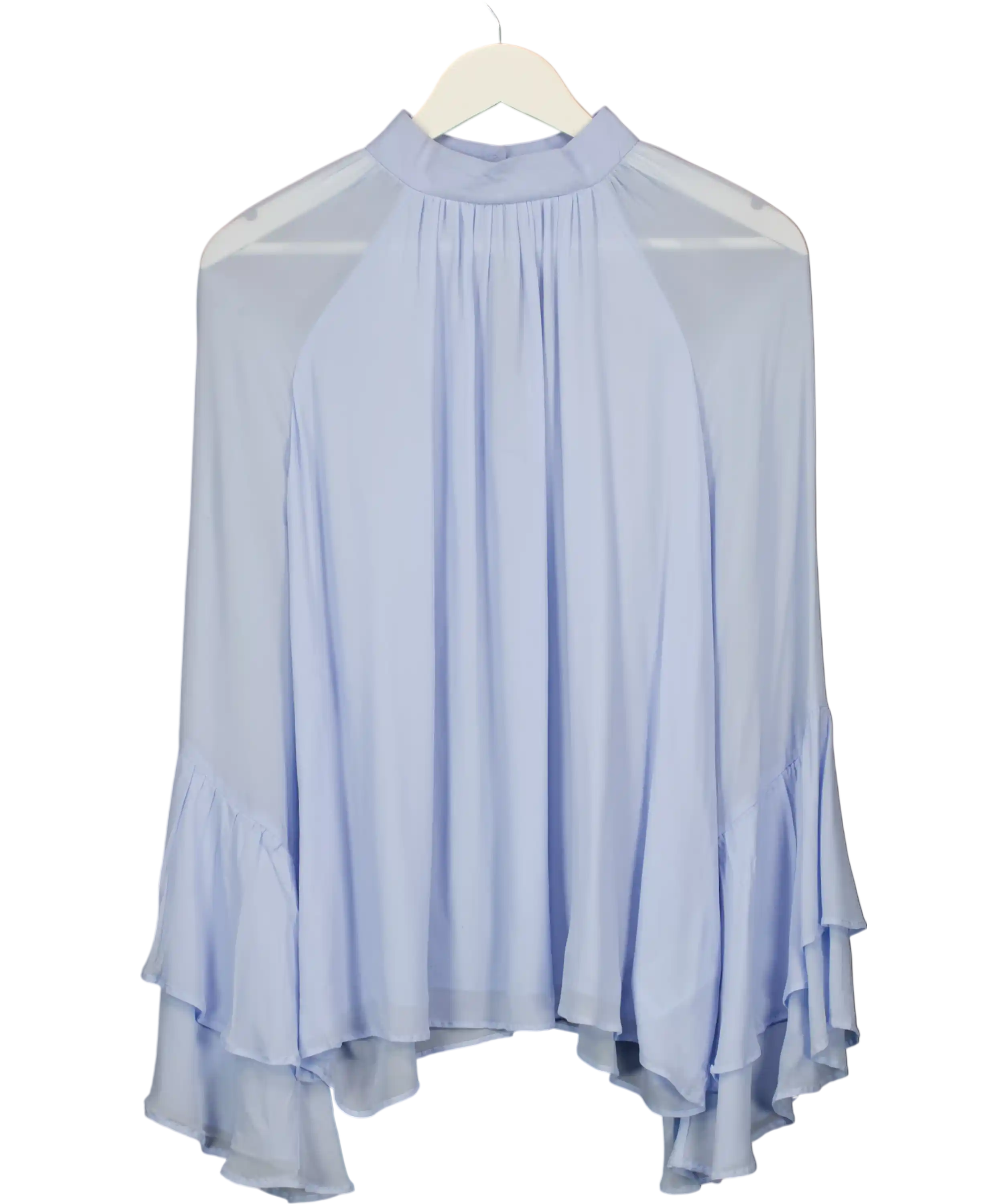 & Other Stories Blue Gathered Blouse UK S