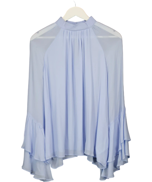 & Other Stories Blue Gathered Blouse UK S