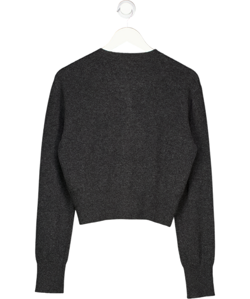 ARTLESS FOREVER Charcoal Grey Wool & Cashmere Blend Cardigan UK XS