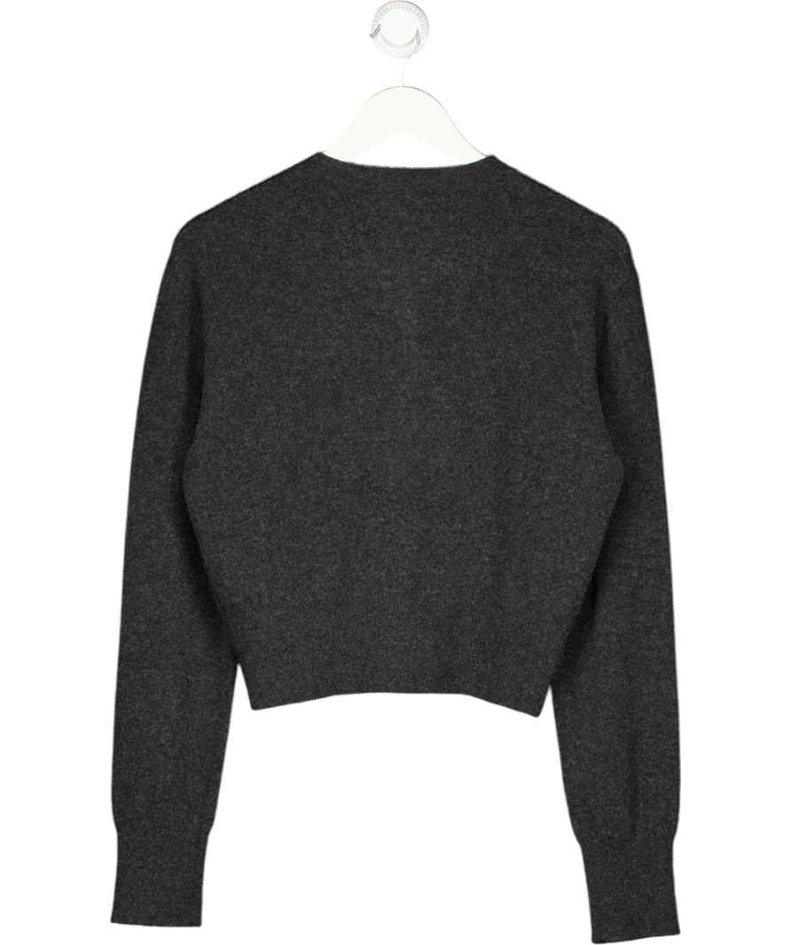 ARTLESS FOREVER Charcoal Grey Wool & Cashmere Blend Cardigan UK XS