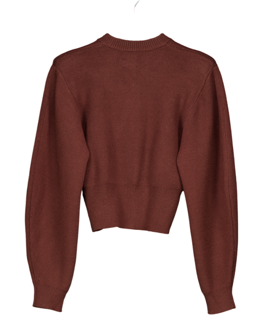 ASOS Chocolate Brown Volume Sleeve Cardigan UK S