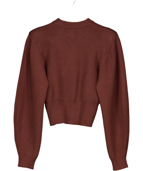 ASOS Chocolate Brown Volume Sleeve Cardigan UK S