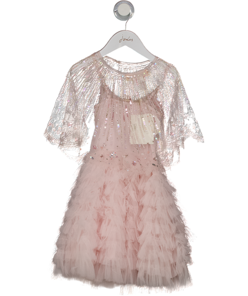 TUTU DU MONDE Pink Winter Lily Embellished Tulle Tutu Dress And Cape Set 2 Years
