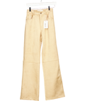 Soho wardrobe Beige High Waisted Faux Suede Trousers UK 8