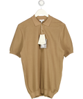 SUNSPEL Brown Cotton Knit Polo Shirt UK M