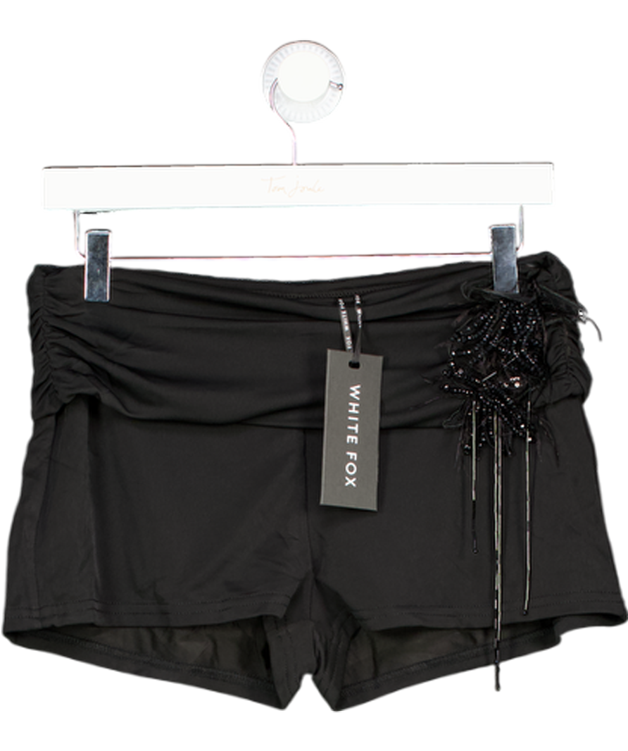 White Fox Black Let's Ride Mini Shorts UK L