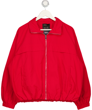 River Island Red Zip Through Anorak Jacket UK M