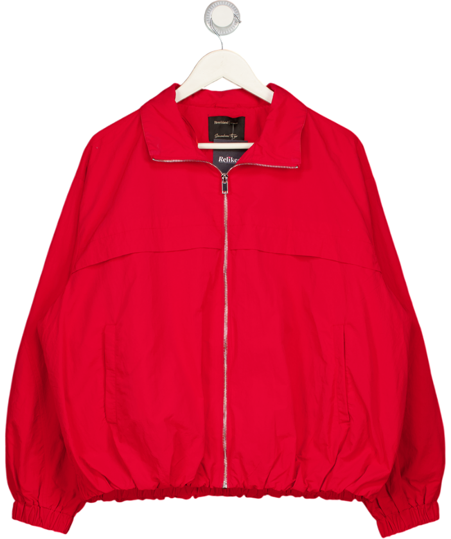 River Island Red Zip Through Anorak Jacket UK M