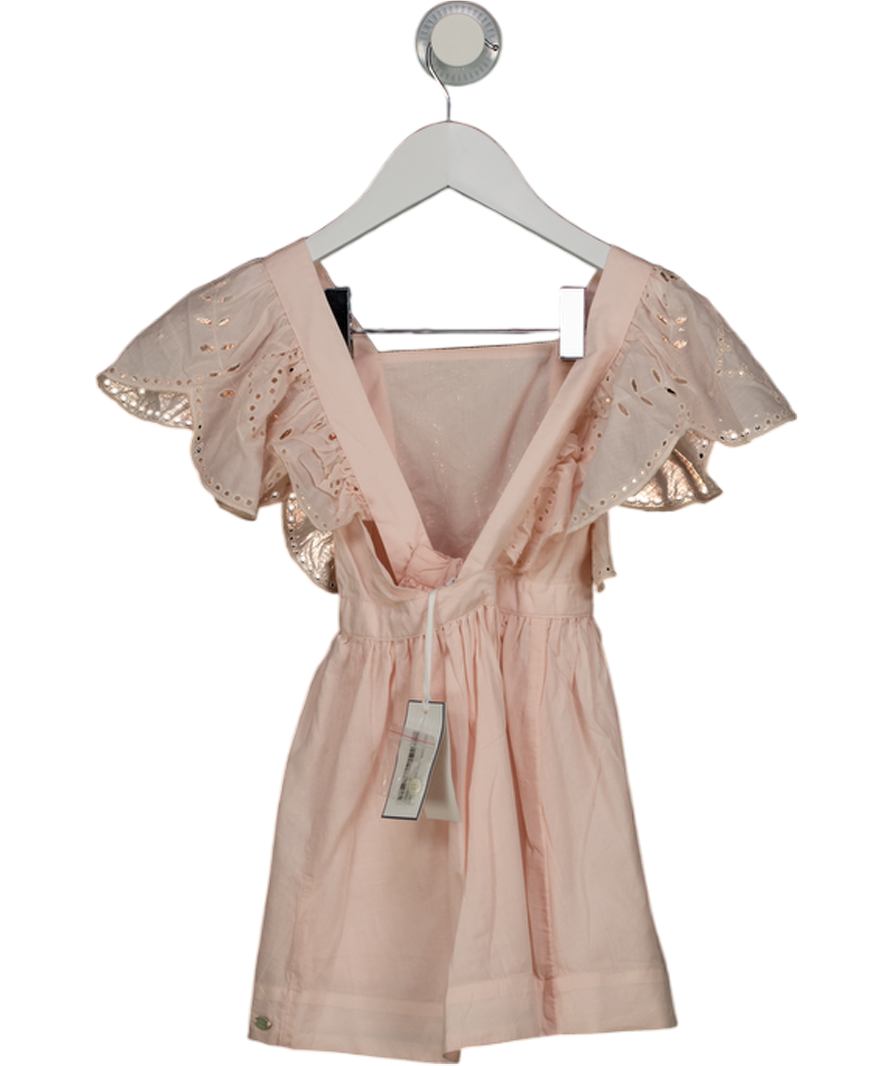 Tartine et Chocolat Baby Pink Broderie Ruffle Sleeve Sun Dress 3 Years