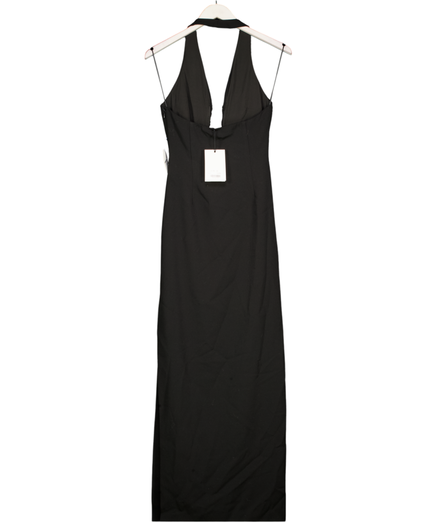 Misha The 'alusia' Sculptural Neckline Maxi Dress In Black UK S