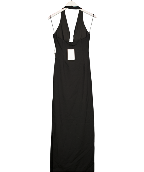 Misha The 'alusia' Sculptural Neckline Maxi Dress In Black UK S