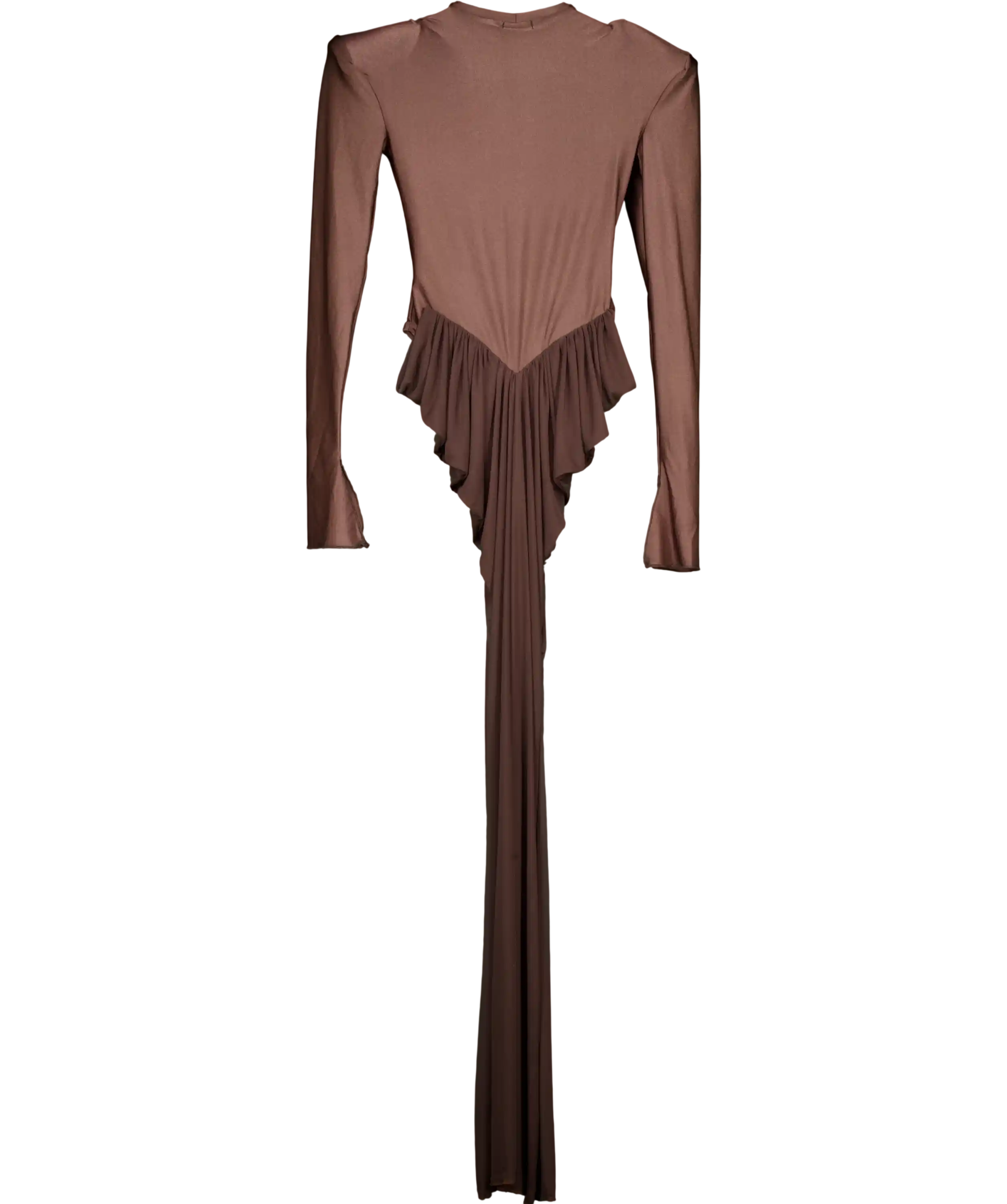 Zoreya Brown Long Sleeve Maxi Dress UK S