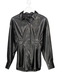 ASOS Black Leather Mini Dress UK 8