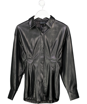 ASOS Black Leather Mini Dress UK 8