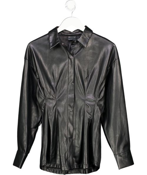 ASOS Black Leather Mini Dress UK 8