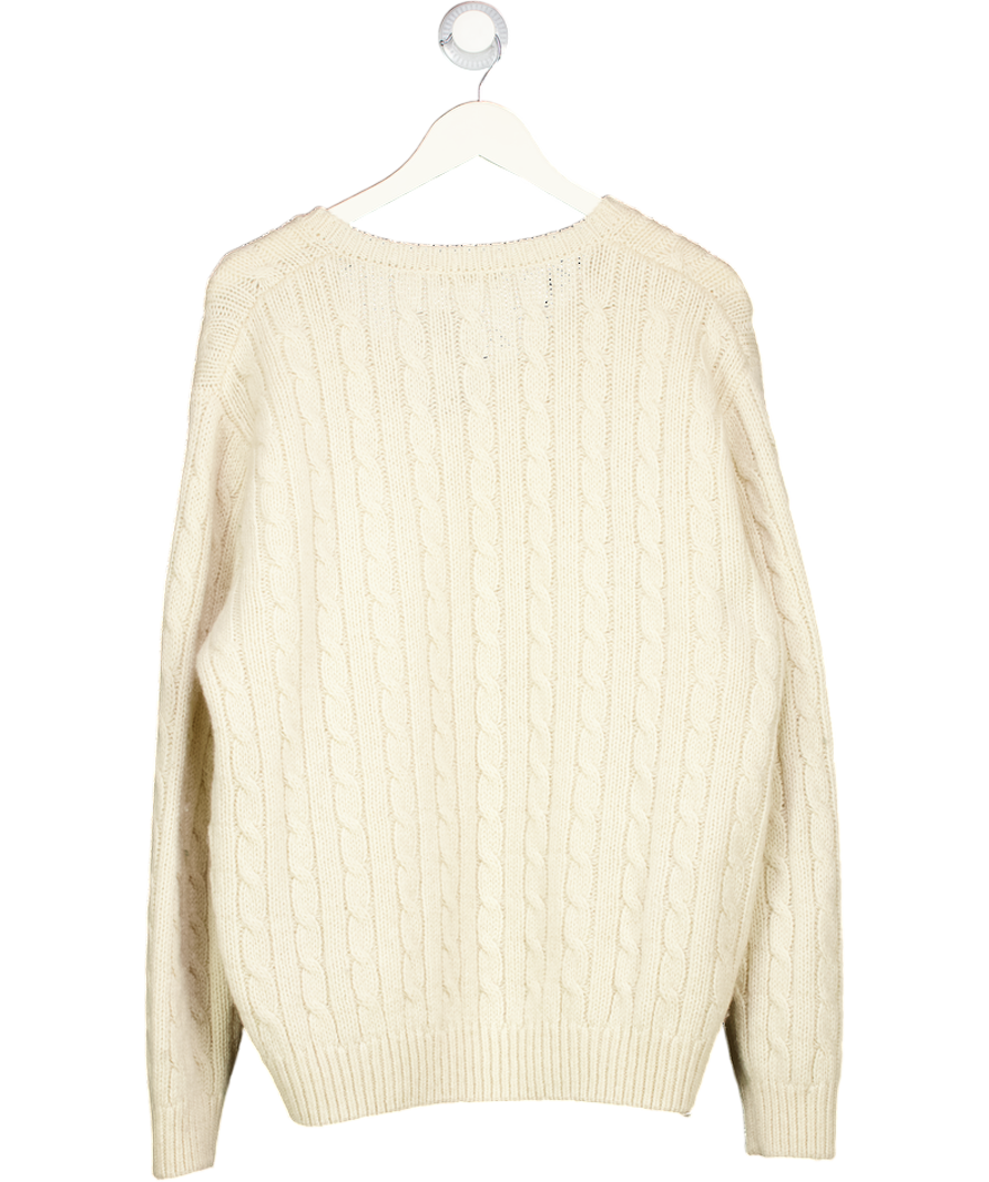 BRANDY MELVILLE Cream Cable Knit Wool Jumper One Size