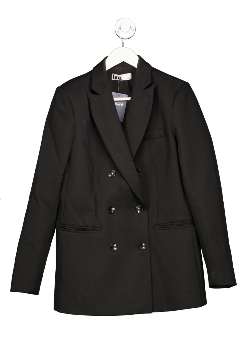 BOA Black Double Breasted Blazer UK XS