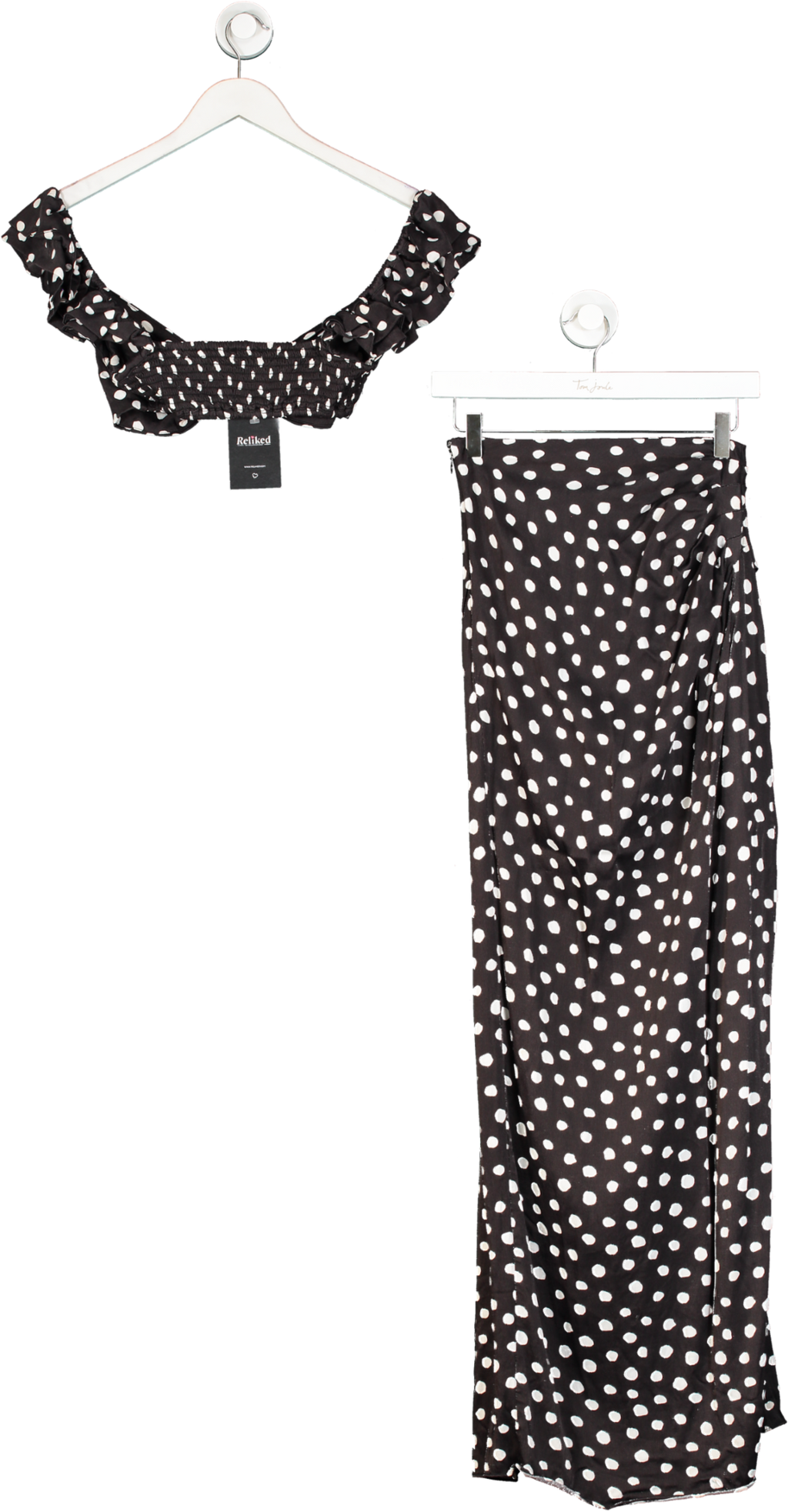 Majorelle Black Polka Dot Skirt (UK XS) And Top UK M