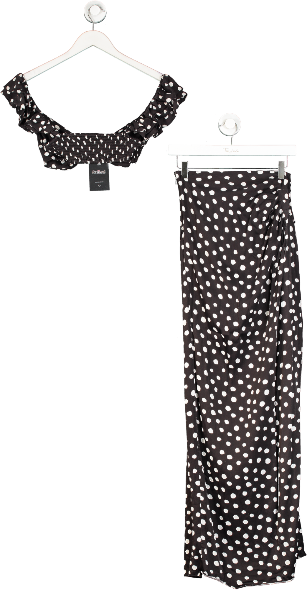 Majorelle Black Polka Dot Skirt (UK XS) And Top UK M