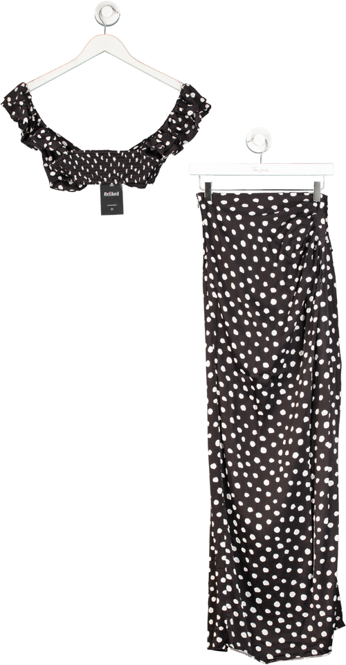 Majorelle Black Polka Dot Skirt (UK XS) And Top UK M