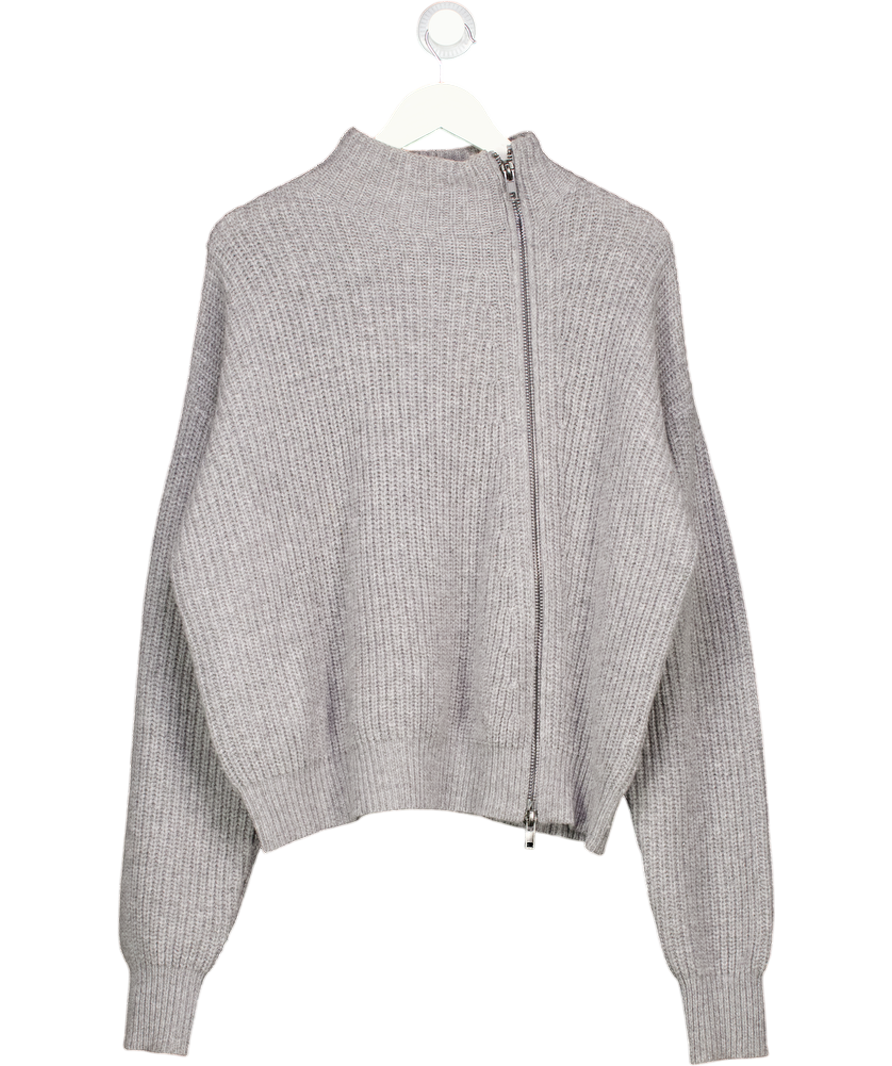 ODDMUSE Grey Wool Zip Jumper UK XS/S