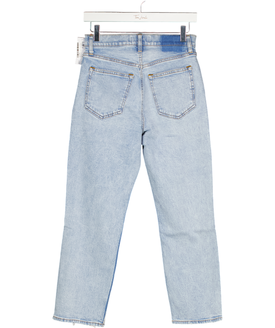 Abercrombie & Fitch Blue Curve Love Ultra High Rise Ankle Length Straight Leg Jeans W26