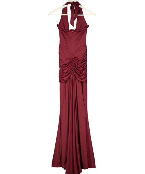 BABYBOO Rosetta Maxi Dress - Cherry Red Lacquer UK XS