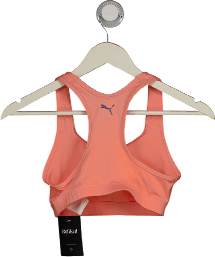 Puma Pink Racerback Sports Bra UK S