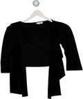 NA-KD Black Scarf Detail Jersey Top UK S