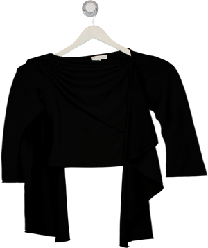 NA-KD Black Scarf Detail Jersey Top UK S