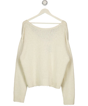 WHITE FOX Softer Love Knit Sweater Off White UK S/M
