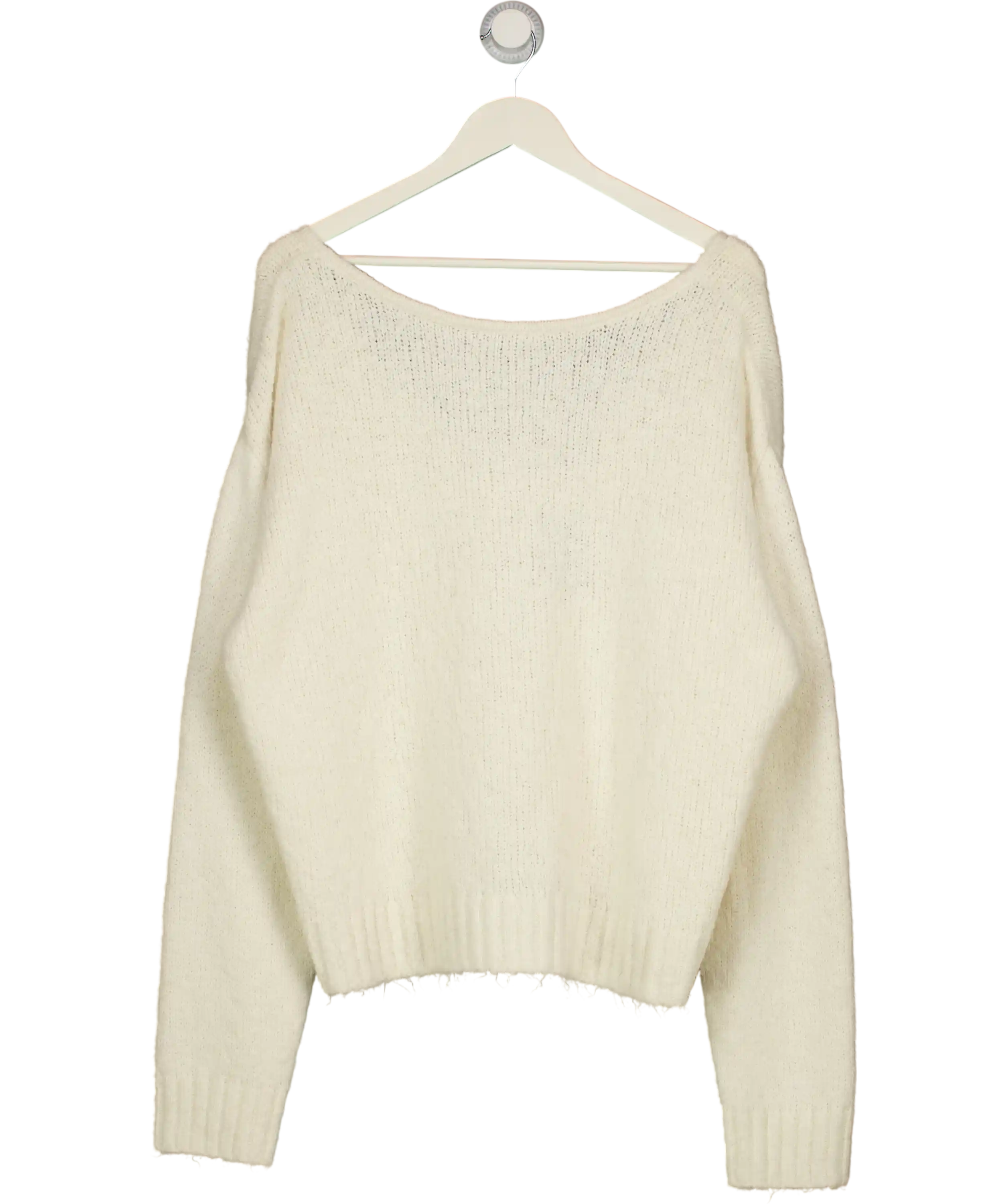 WHITE FOX Softer Love Knit Sweater Off White UK S/M