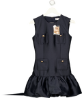 SELF PORTRAIT Navy Blue Taffeta Mini Dress UK 6