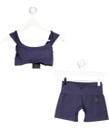 gymshark Blue Everyday Seamless Shorts And Soft Sculpt Cap Sleeve Bralette UK S