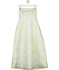 FOREVER NEW Blue Charlotte Floral Jacquard Midi Dress UK 8