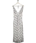 WHITE FOX White Champagne Dream Midi Dress Shadow Check UK M