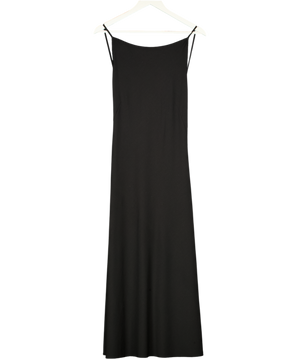 MUSE FOR ALL Black Emilia Midi Dress With Bateau Neckline And Straps UK 6