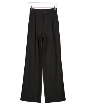 ZARA Black Pleat Front Wide Leg Trouser UK XS
